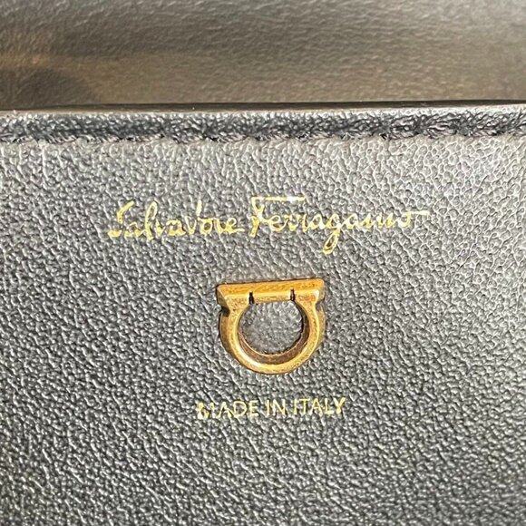 SALVATORE FERRAGAMO Black Monogram Tote Bag - Picture 11 of 16